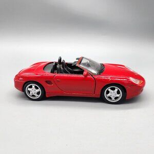 Porsche Boxster 1/24 Scale Diecast Red Convertible Car Model Maisto Rare